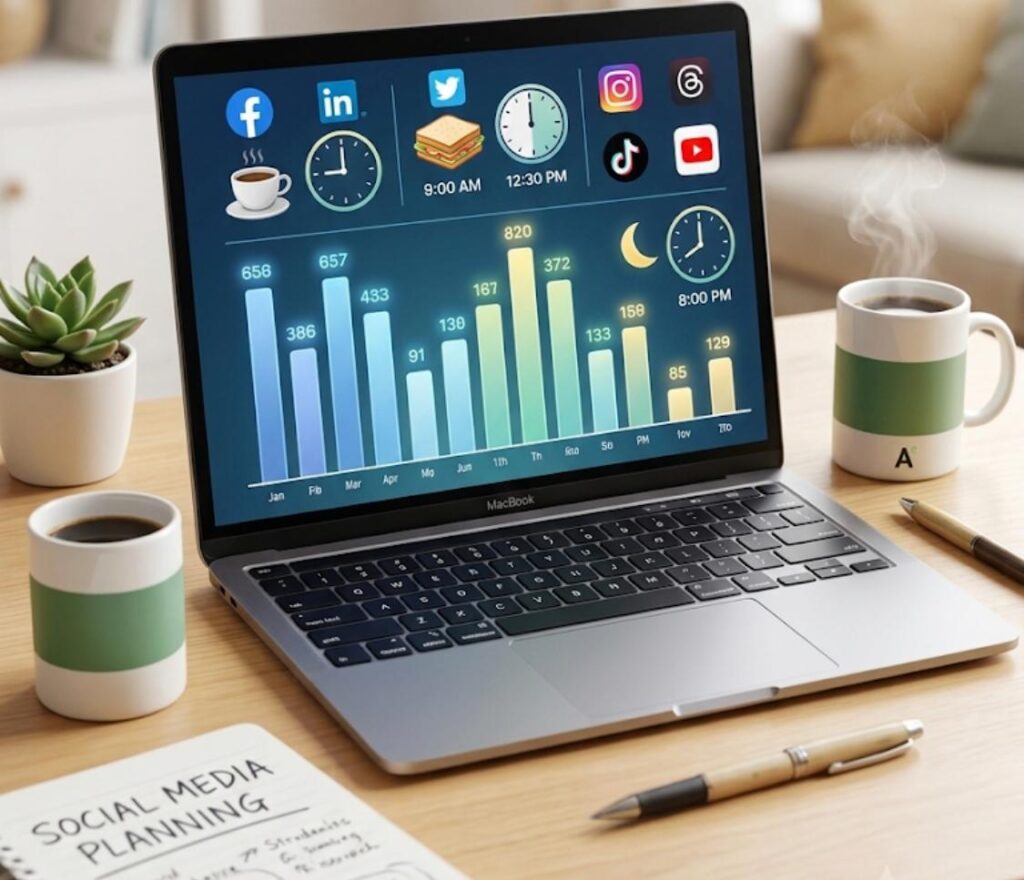 Best times to post on social media marketing analytics