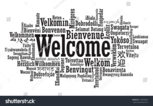 stock vector welcome tag cloud in vector format 179254445